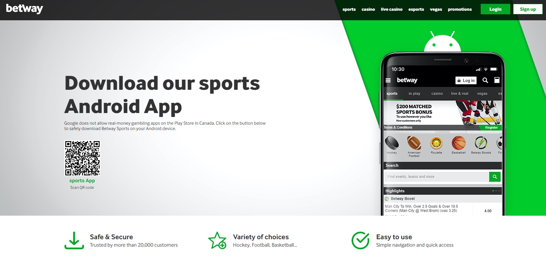 Preview of Betway sports betting app