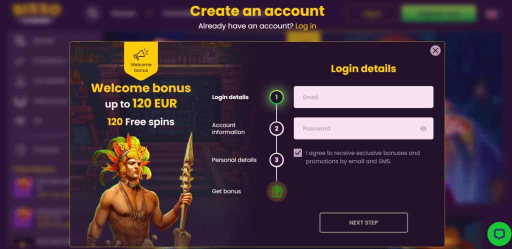 bizzo casino registration