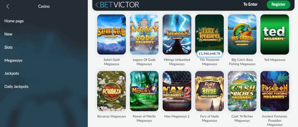 betvictor megaways